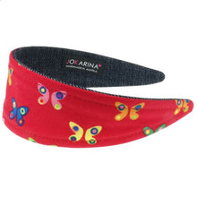 Laden Sie das Bild in den Galerie-Viewer, KINDERHAARREIFEN ROT SCHMETTERLINGE