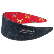 Laden Sie das Bild in den Galerie-Viewer, KINDERHAARREIFEN ROT SCHMETTERLINGE
